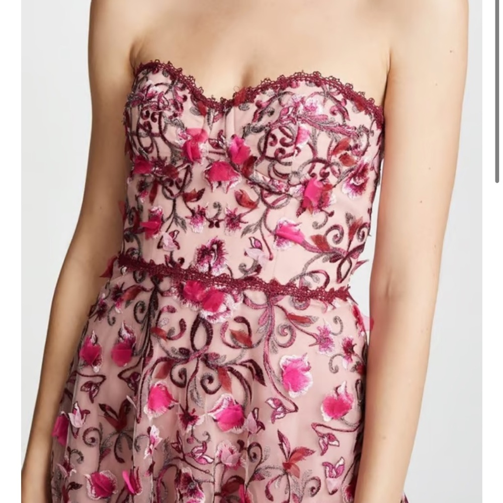 ‘Marchesa notte floral dress never worn tags removed size 0 org 995